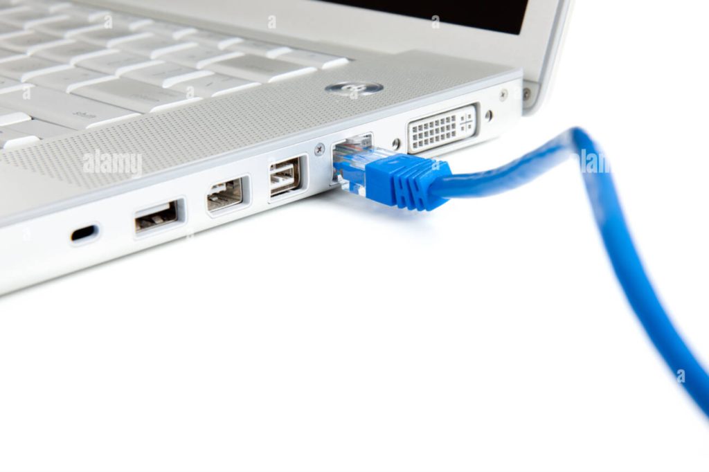 how to use ethernet cable on laptop