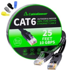 Cat 6 Flat Ethernet Cable with Gold Plated Connector